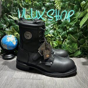 Harley Davidson Men's Faded Glory Skull Waterproof Motorcycle Boots Black Sz 13